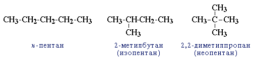 Изомеры состава С5Н12