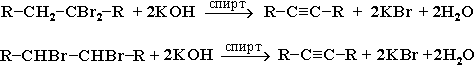 Дегидрогалогенирование дигалогеналканов