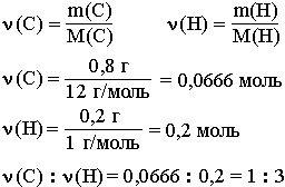 Расчет количества вещества