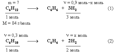 Расчет массы циклогексана