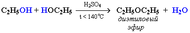 Межмолекулярная дегидратация спирта